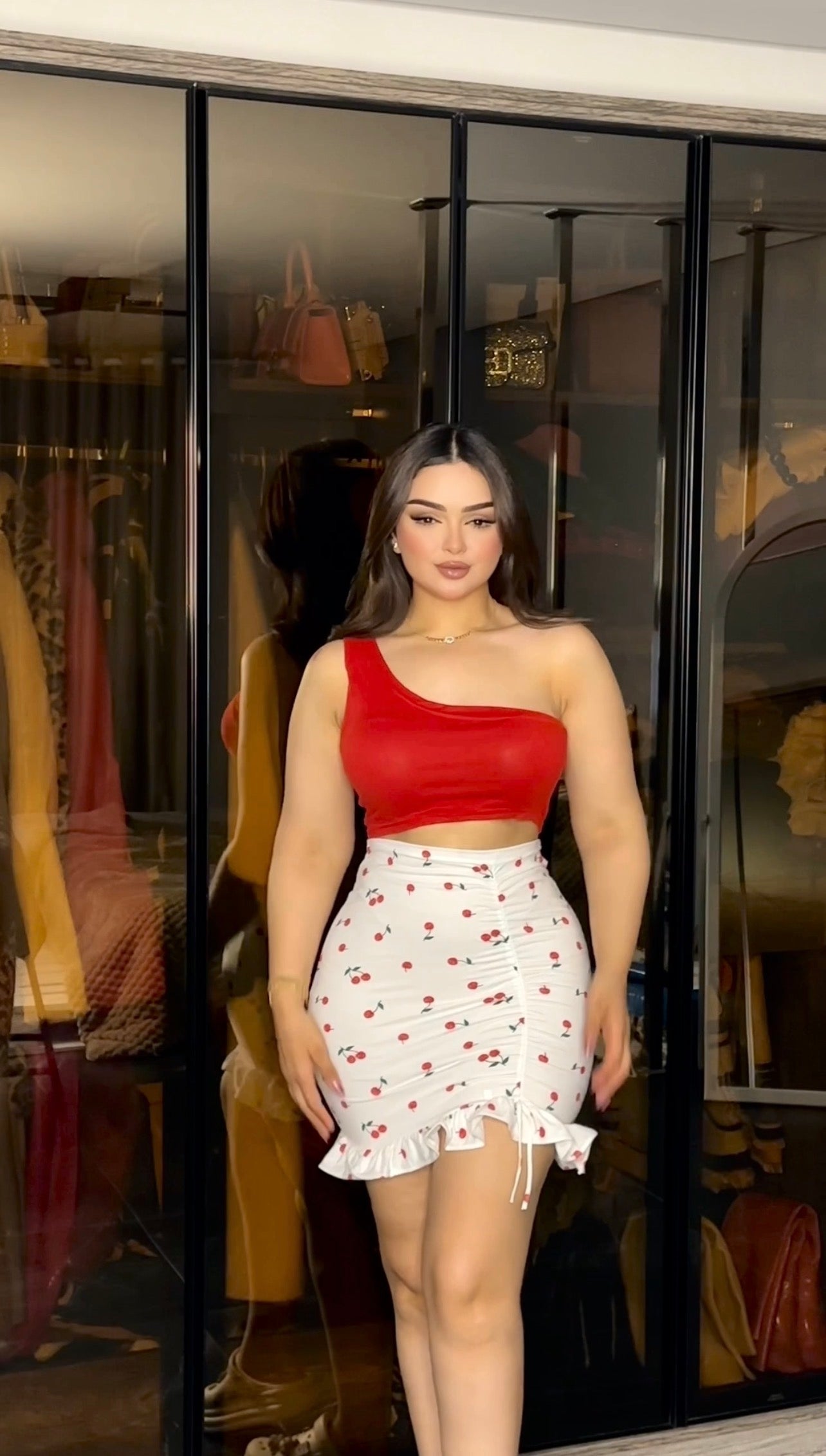 cherry cropped set